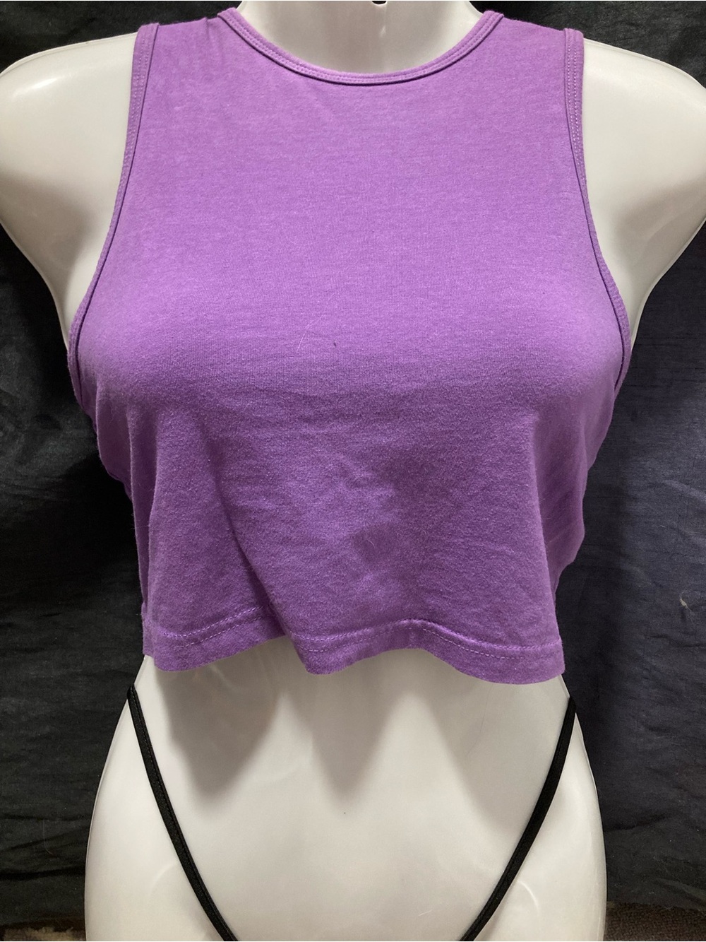 Revamped Purple Cropped Tank Top Women’s Medium Y2K Basic
